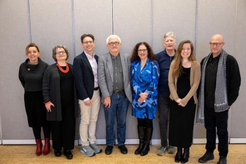 Jan Gross stands with faculty of Lehigh University